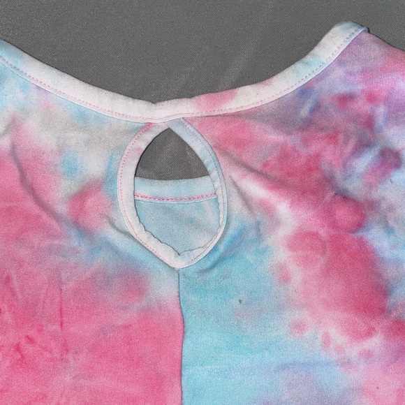 Pink and Blue girls tie dye long sleeve shirt (size 10-12 girls) - Picture 3 of 5